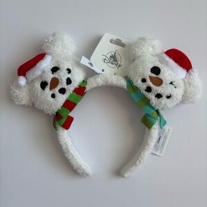 Disney Mickey Mouse Snowman Ears Headband NWT
